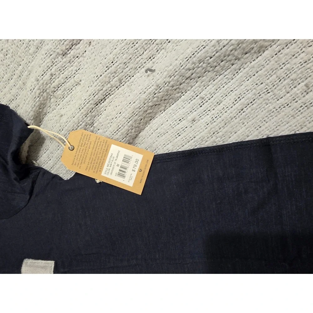 True Religion Mens University of TR Graphic Tee Navy Blue MC253ST544 Size M